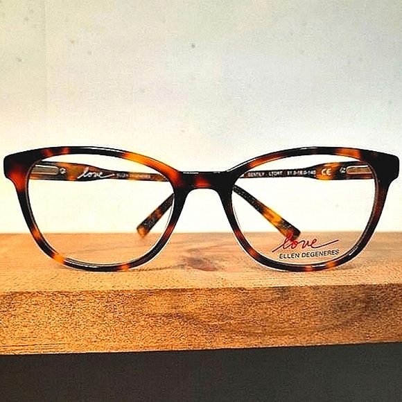 NEW Rx'able Eyeglass Frame, brown tortoise Ellen Degeneres, glasses 51-18-140 - Picture 1 of 5